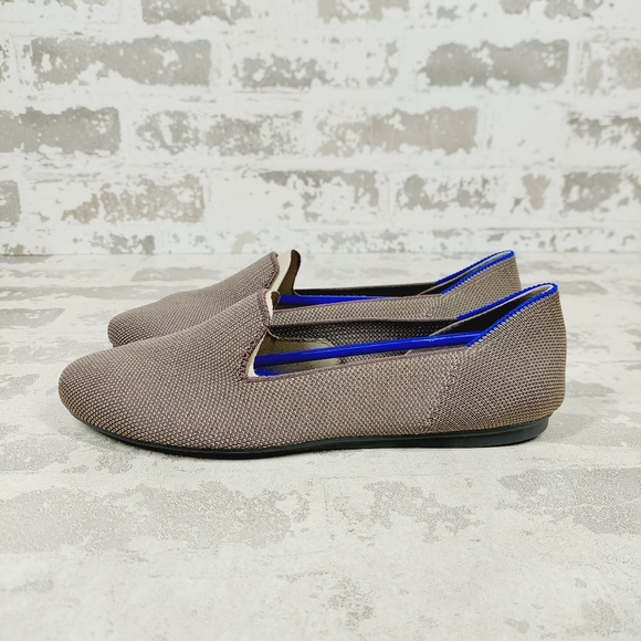 New Rothy's The Loafer Mocha Knit Round Toe Slip On Loafers M990